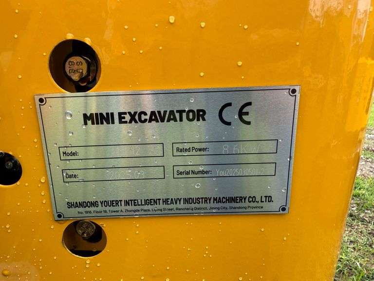2025 Youert Unused U-12 Mini-Excavator
