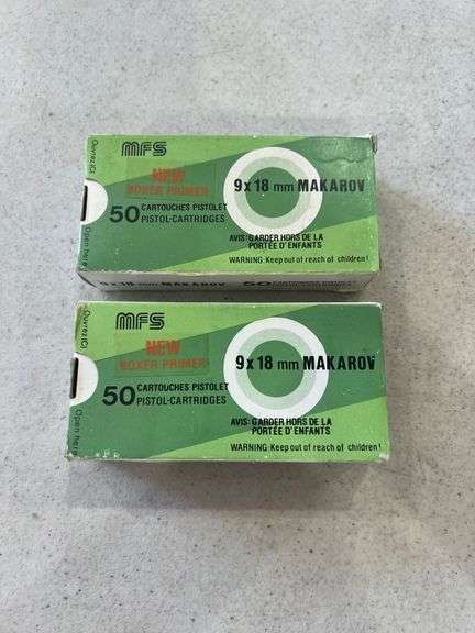 MFS 9x18mm Ammo - 2 Boxes of 50 image