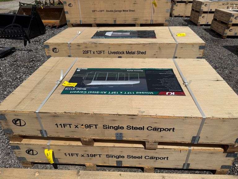KJ Unused K1119 11ftx19ft All-Steel Carport