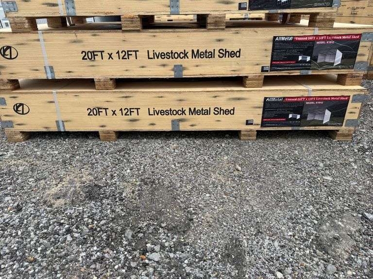 Allmetal Unused K1912 20ftx12ft Livestock Metal Shed