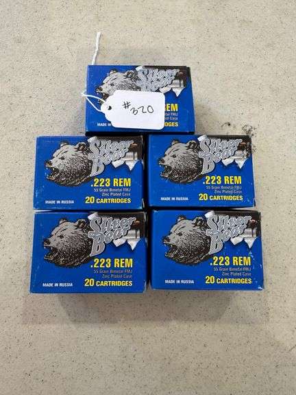 Silver Bear .223 REM Ammo - 5 Boxes of 20 image