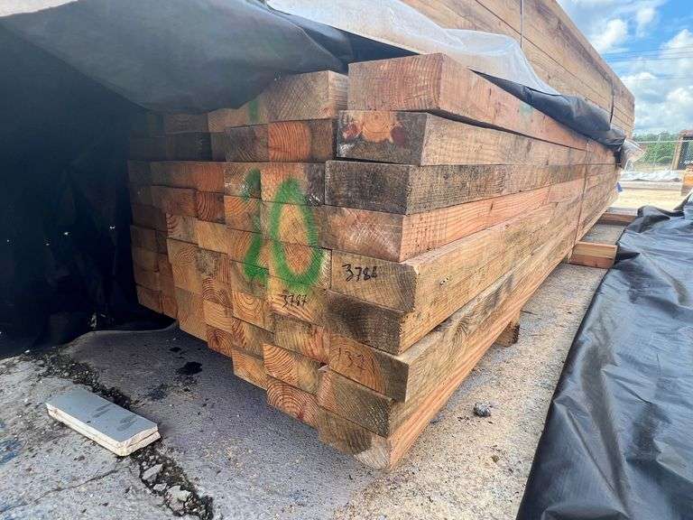 Lot - (63) Untreated Lumber SYP#2 - 3" x 6" x 20' image