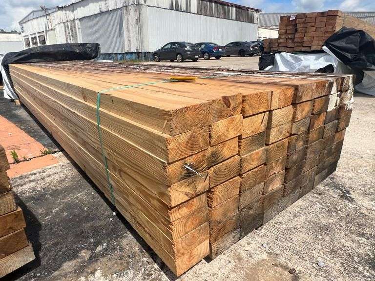 Lot - (64 - See Description) Untreated Lumber SYP#2 - 3" x 6" x 20' image