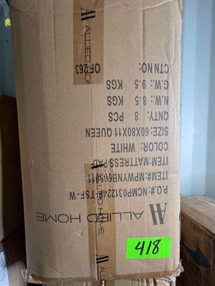 Lot - (8) Queen Size Mattress Pads image