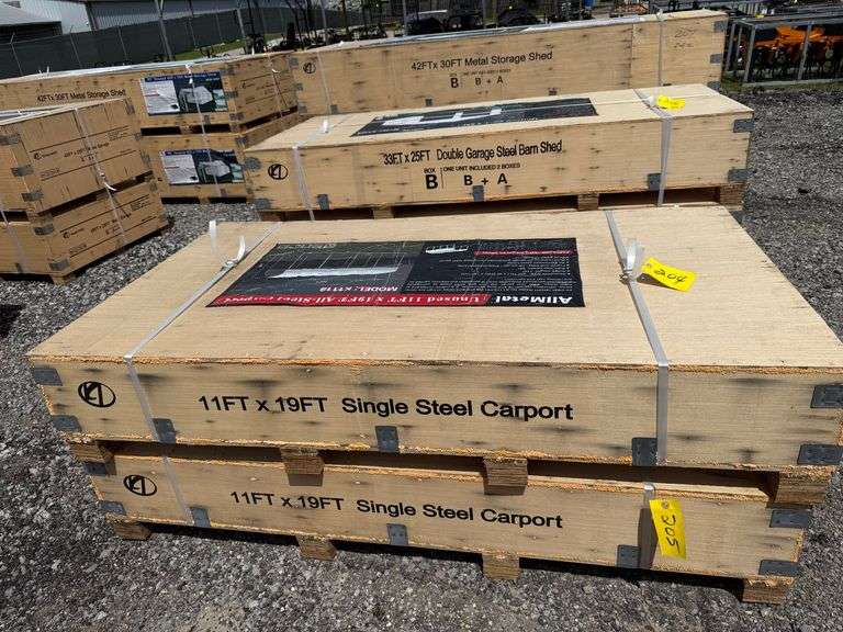AllMetal Unused K1119 11ftx19ft All-Steel Carport