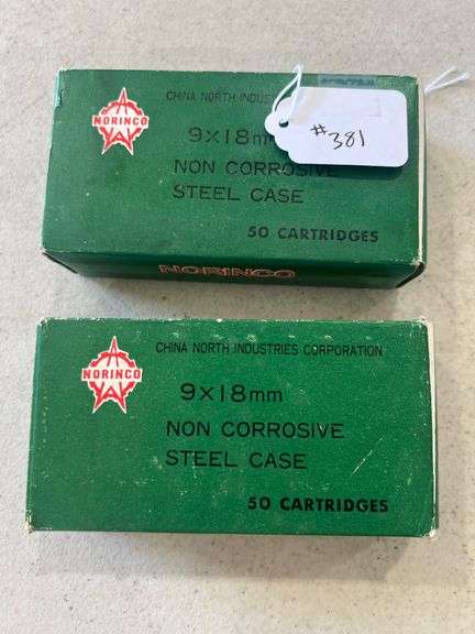 Norinco 9x18mm Ammo - 2 Boxes of 50 image