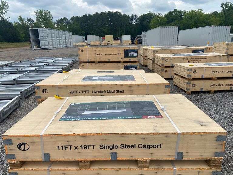 KJ Unused K1119 11ftx19ft All-Steel Carport