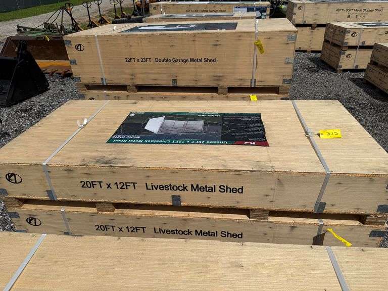 KJ Unused K1912 20ftx12ft Livestock Metal Shed
