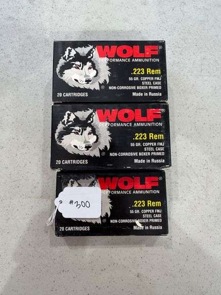 Wolf Performance .223 REM Ammo - 5 Boxes of 20 image