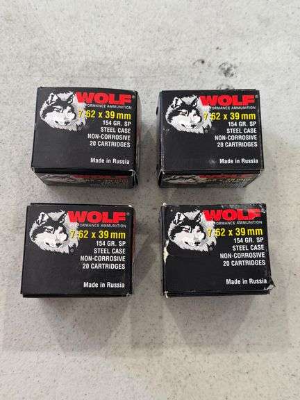 Wolf Performance 7.62x39mm Ammo - 4 Boxes of 20 image