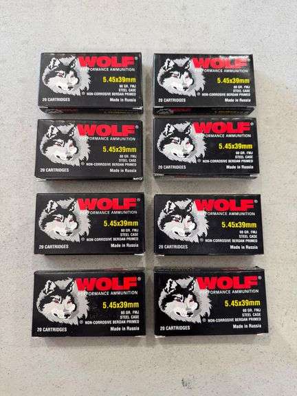 Wolf Performance 5.45x39mm Ammo - 8 Boxes of 20 image