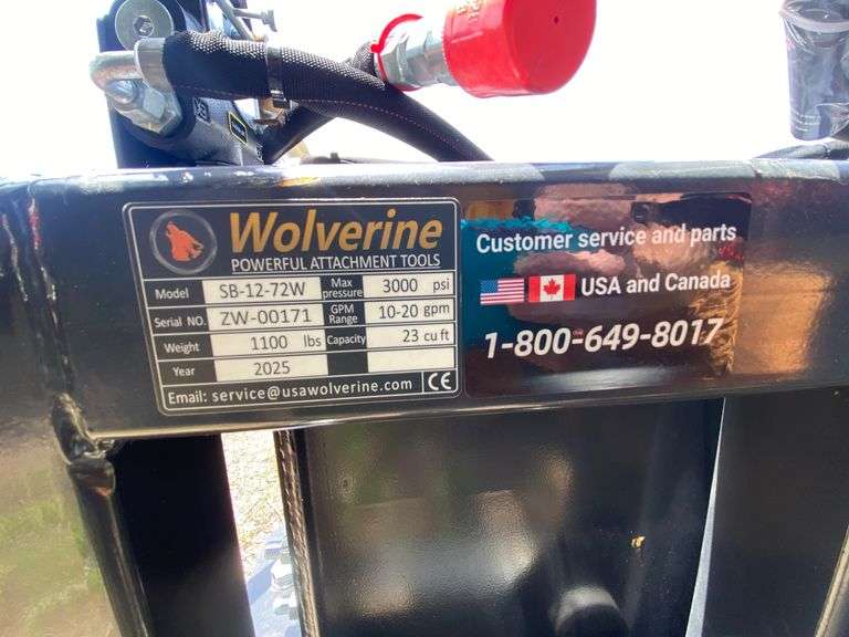 2025 Wolverine Unused SB-12-72W 72in Skidsteer Vibrating Screening Bucket