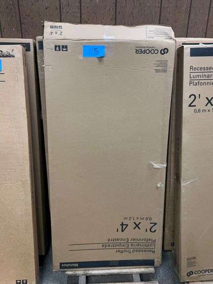 Lot - (2) Cooper Lighting 2' x 4' Recessed Troffers image
