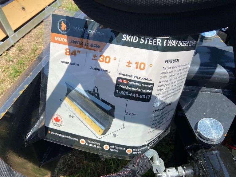 2025 Wolverine Unused SWDB-11-84W Skidsteer 6-Way Dozer Blade