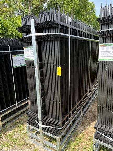2025 AllMetal Unused K0710-24 Powder Coated Steel Site Fence
