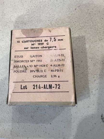 French 7.5x54mm Ammo - 1 Box of 15 image