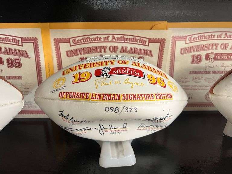 1996 Offensive Lineman Signature Edition Autographed Football from the University of Alabama image