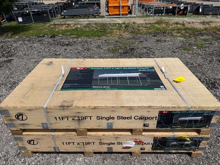 KJ Unused K1119 11ftx19ft All-Steel Carport