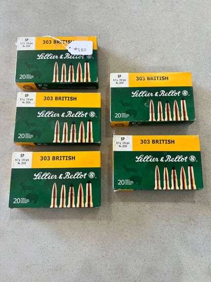 Lellier & Bellot 303 British Ammo - 5 Boxes of 20 image