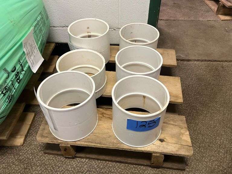 Lot - (6) 6" PVC Couplings image