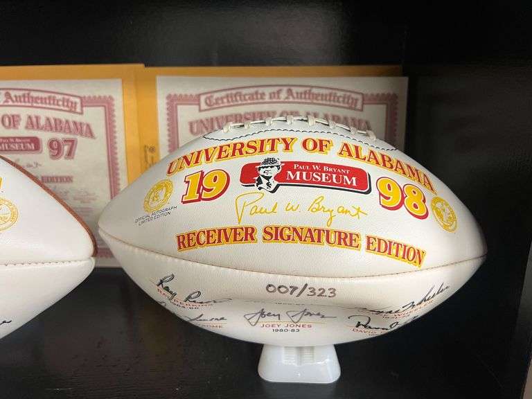1998 Receiver Signature Edition Autographed Football from the University of Alabama image