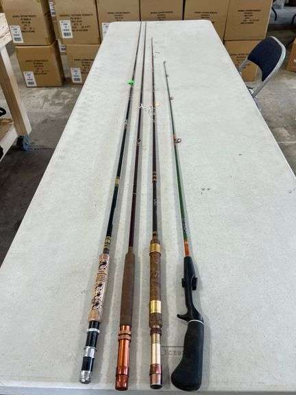 (4) Fly Fishing Rods - Grantsport, Platcore, Fenwick image