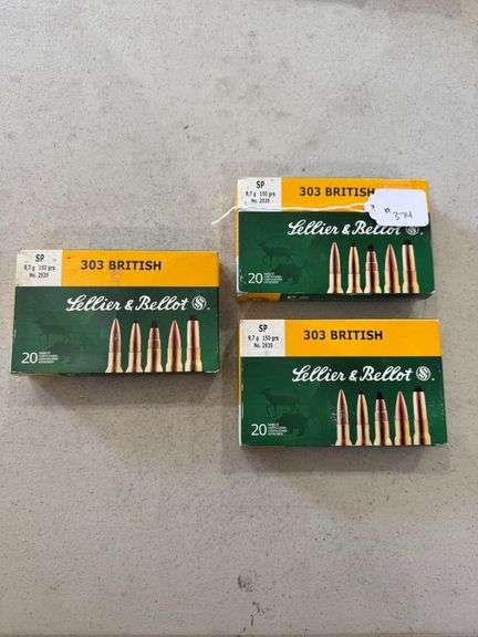 Lellier & Bellot 303 British Ammo - 3 Boxes of 20 image