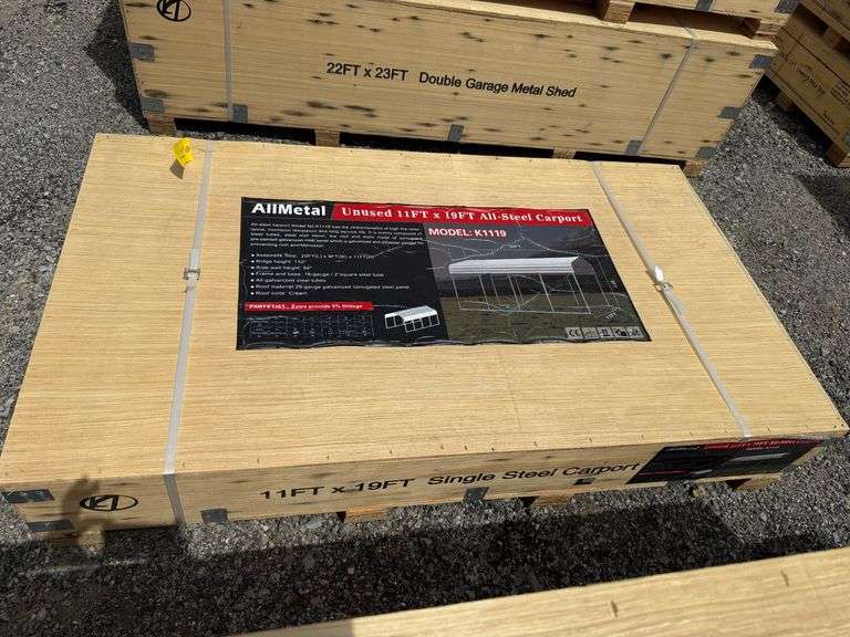 AllMetal Unused K1119 11ftx19ft All-Steel Carport