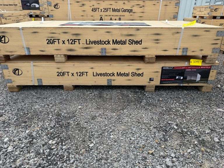 Allmetal Unused K1912 20ftx12ft Livestock Metal Shed