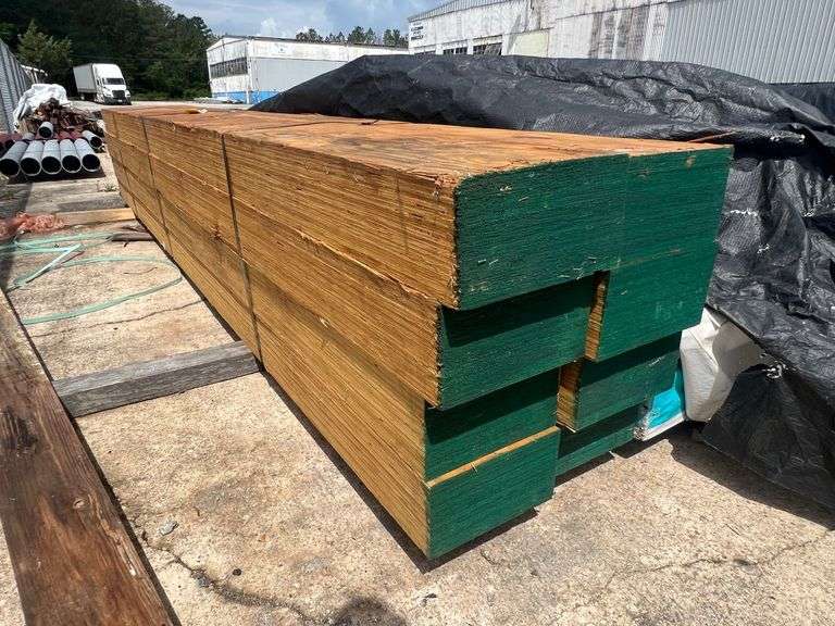 Lot - (8) PSL Untreated Lumber - 9-1/2" x 5-1/4" x 12' image
