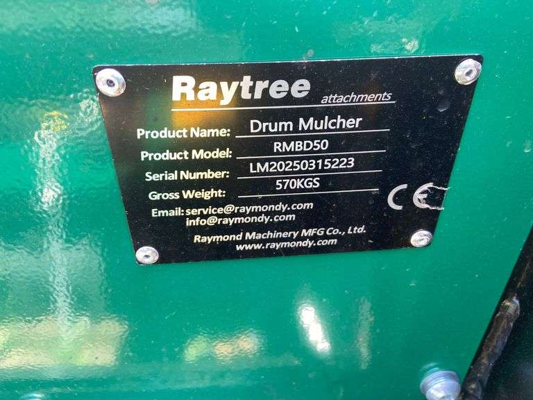 2025 Raytree Unused RMBD50 50in Low Flow Skidsteer Drum Mulcher