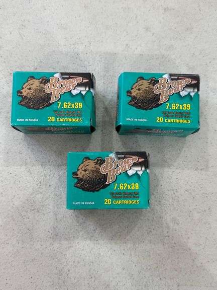 Brown Bear 7.62x39 Ammo - 3 Boxes of 20 image
