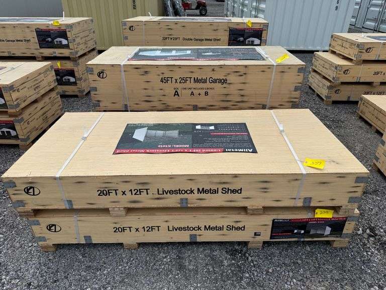 Allmetal Unused K1912 20ftx12ft Livestock Metal Shed