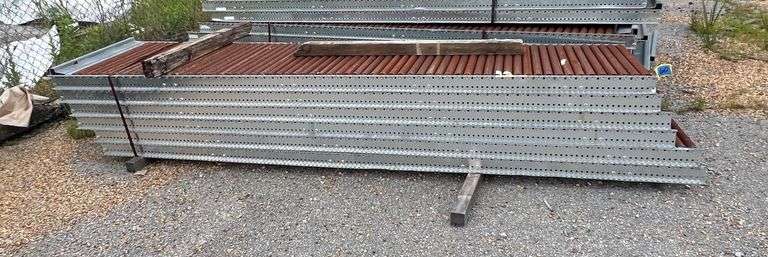 Lot - (6) Rolling Type Assembly Shelving - 138" x 34-1/2" image