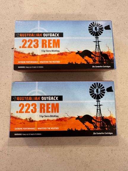 Australian Outback .223 REM Ammo - 2 Boxes of 20 image