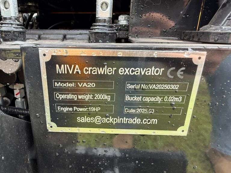 2025 Miva Unused VA20 Diesel Mini-Excavator