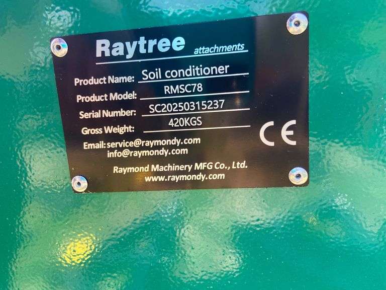 2025 Raytree Unused RMSC78 78in Skidsteer Soil Conditioner