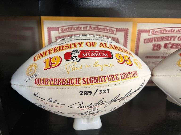 1995 Quarterback Signature Edition Autographed Football from the University of Alabama image