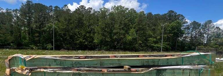 Lot - (4) GluLam Treated Lumber - 5-1/4”x10”x14’ image