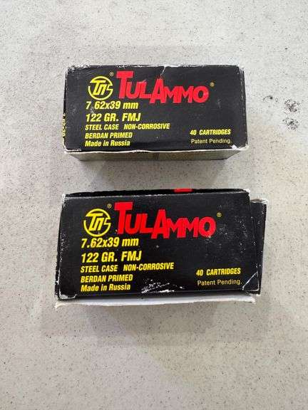 TulAmmo 7.62x39 Ammo - 2 Boxes of 40 image