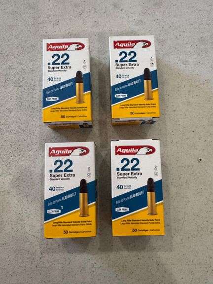Aguila .22 Super Extra Ammo - 4 Boxes of 50 image