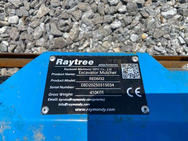 2025 Raytree Unused REDM32 32in Excavator Drum Mulcher