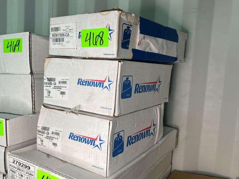 Lot - (3) Boxes Assorted Renown Can Liners image
