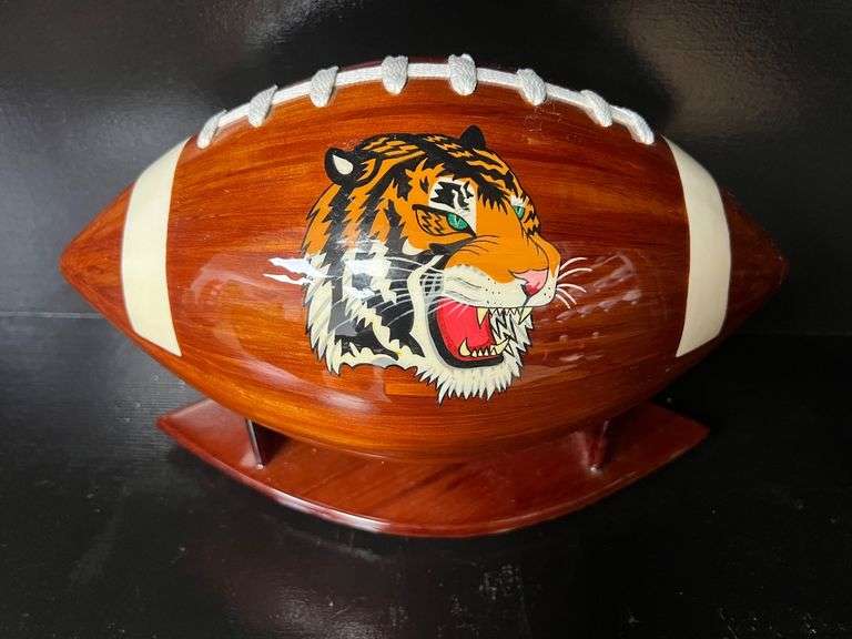 Auburn War Eagle Wood Crafted Football image