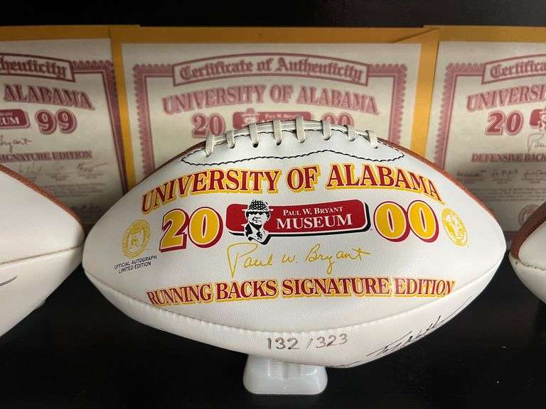 2000 Running Backs Signature Edition Autographed Football from the University of Alabama image