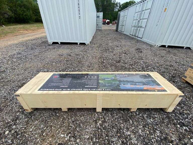 Landhonor Unused LHR-CP1119 11FTx19FT All Steel Carport with 10FT Open Sidewalls