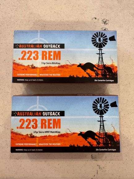 Australian Outback .223 REM Ammo - 2 Boxes of 20 image