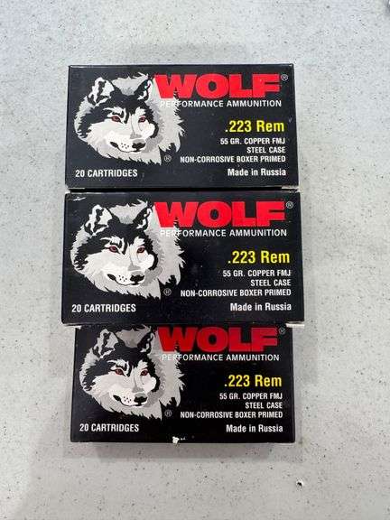 Wolf Performance .223 REM Ammo - 5 Boxes of 20 image