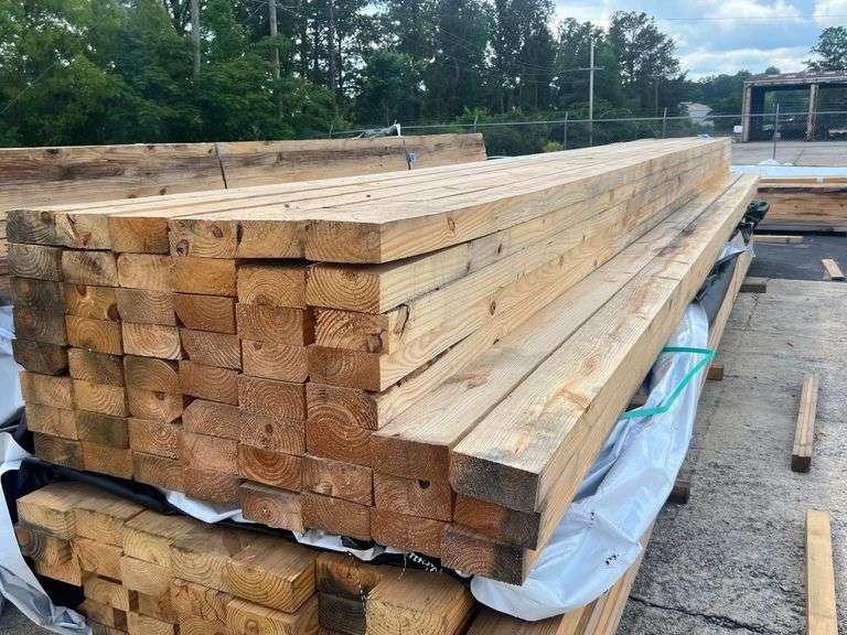 Lot - (54) Untreated Lumber SYP#2 - 3" x 6" x 24' image