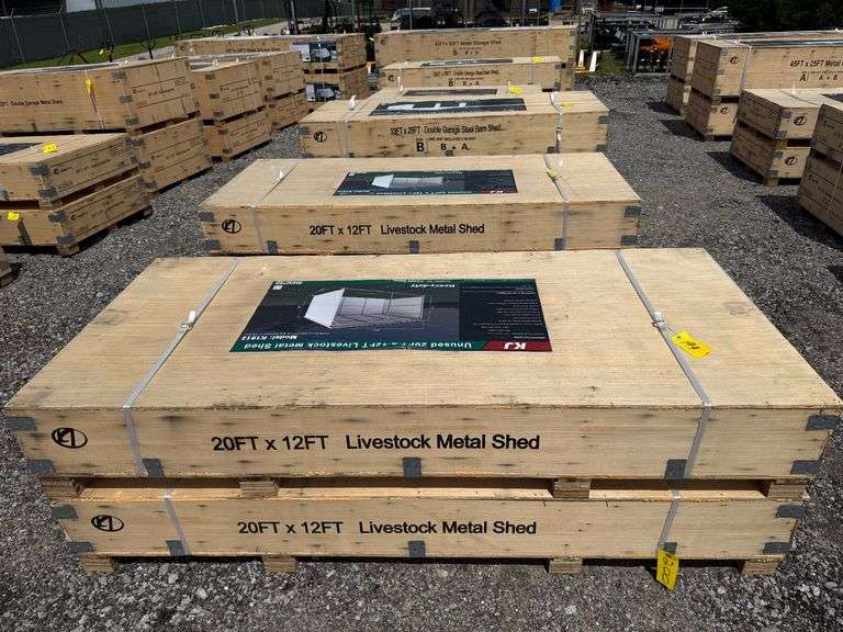 KJ Unused K1912 20ftx12ft Livestock Metal Shed